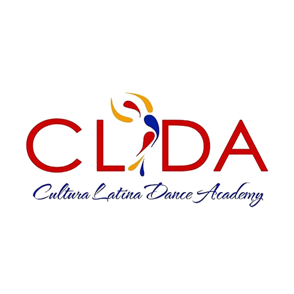 the logo for clida latin latin dance academy.