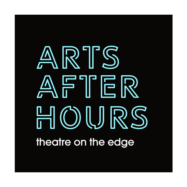 a neon sign that says arts after hours theatre on the edge.