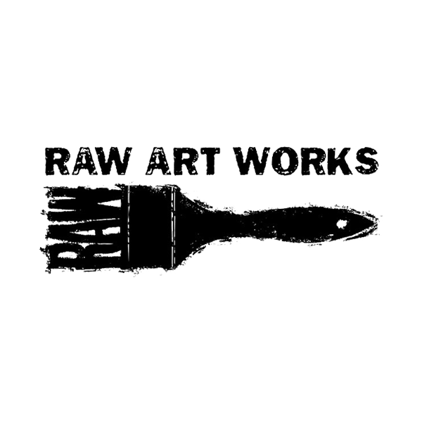 the logo for raw art works.