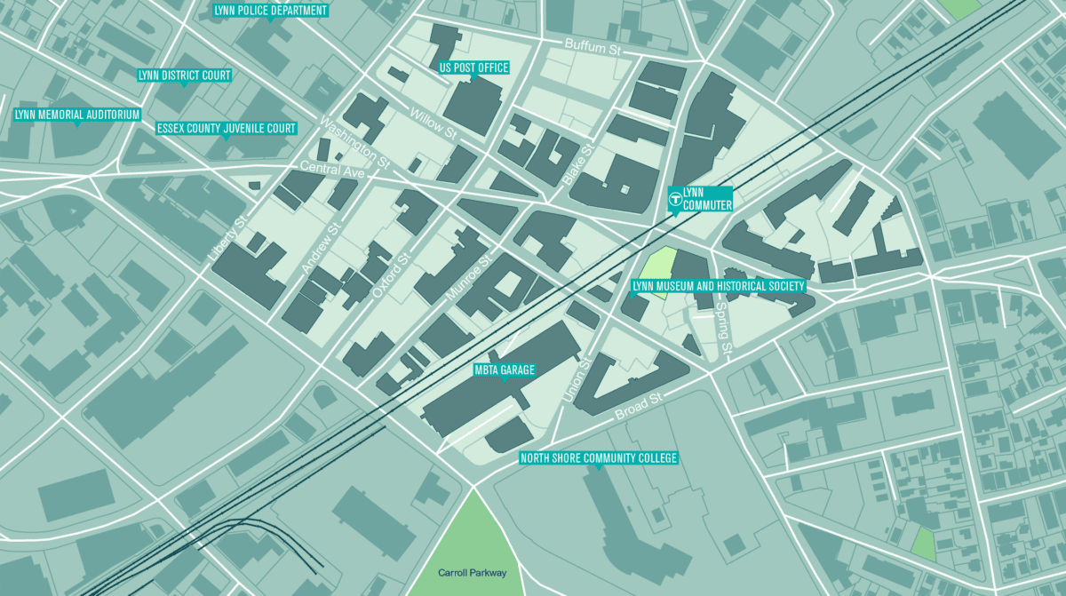 a map of a city with lots of buildings.