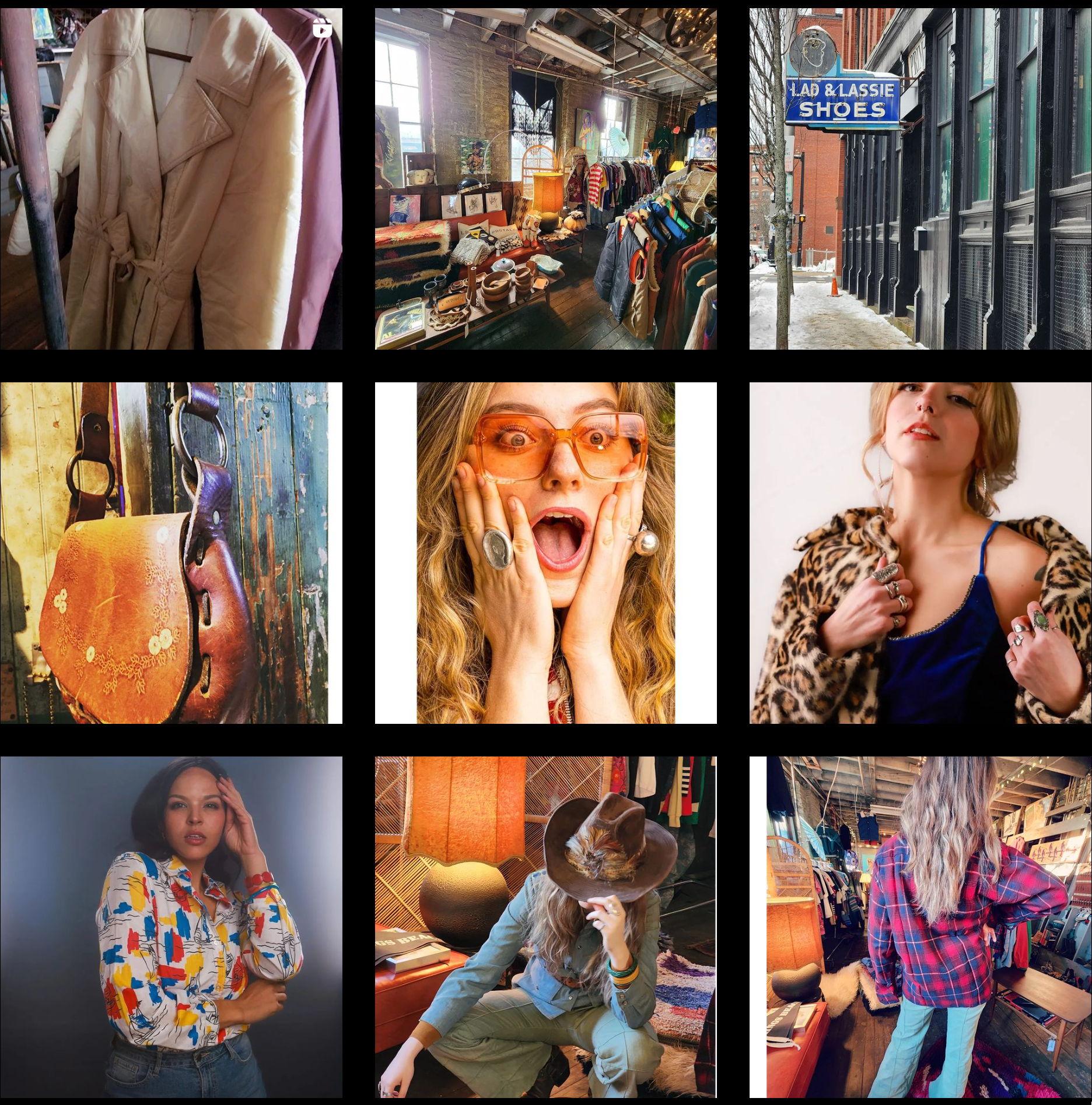 a collage of photos of a woman holding a purse.