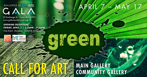 a poster for a green art exhibition.