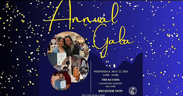 **Join Us for the Annual Gala 2024!**

🗓 **Date:** May 22, 2024  
🕕 **Time:** 6:00 PM - 10:00 PM  
📍 **Location:** The Bayside, 1 Range Rd, Nahant, MA  

Celebrate achievements and connect with the community at our Annual Gala. Enjoy an evening of recognition and revelry featuring inspiring images of attendees receiving prestigious awards.

**Reserve Your Spot Now!** [Registration link/details provided]