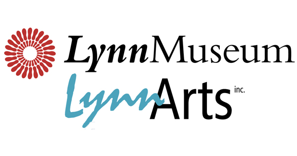 The logo for Lynn Museum and Lynn Arts Inc. showcases a red circular emblem with stylized text featuring "Lynn" in black and light blue.