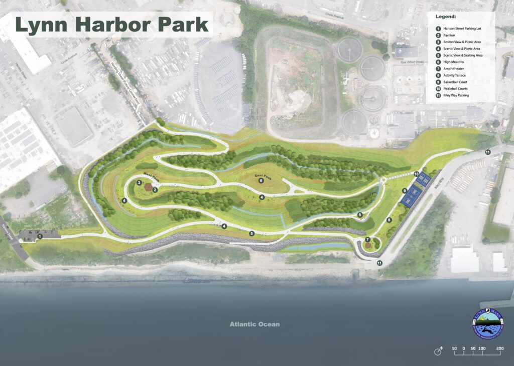 Absolutely! Here are several options, each concise, energetic, and community-driven. You can pick one that best fits your branding needs: 1. "Lynn Harbor Park map: Our winding trails and green spaces meet the Atlantic—explore features marked by numbers!" 2. "Map of Lynn Harbor Park—lush paths and tree-lined spots beside the ocean; numbered markers highlight our park’s gems." 3. "Lynn Harbor Park map: Stroll scenic trails, gather in green spaces—our vibrant park hugs the Atlantic with key sites numbered." 4. "Our Lynn Harbor Park map bursts with winding trails, bold greenery, and local landmarks along the ocean—all feature-numbered!" If an image features local artists or events (just swap out a few words): 5. "Map shows Lynn Harbor Park’s creative heart—trails wind past greenspaces hosting our makers’ events; features numbered." Let me know if you want further tweaks or a version highlighting something specific!.