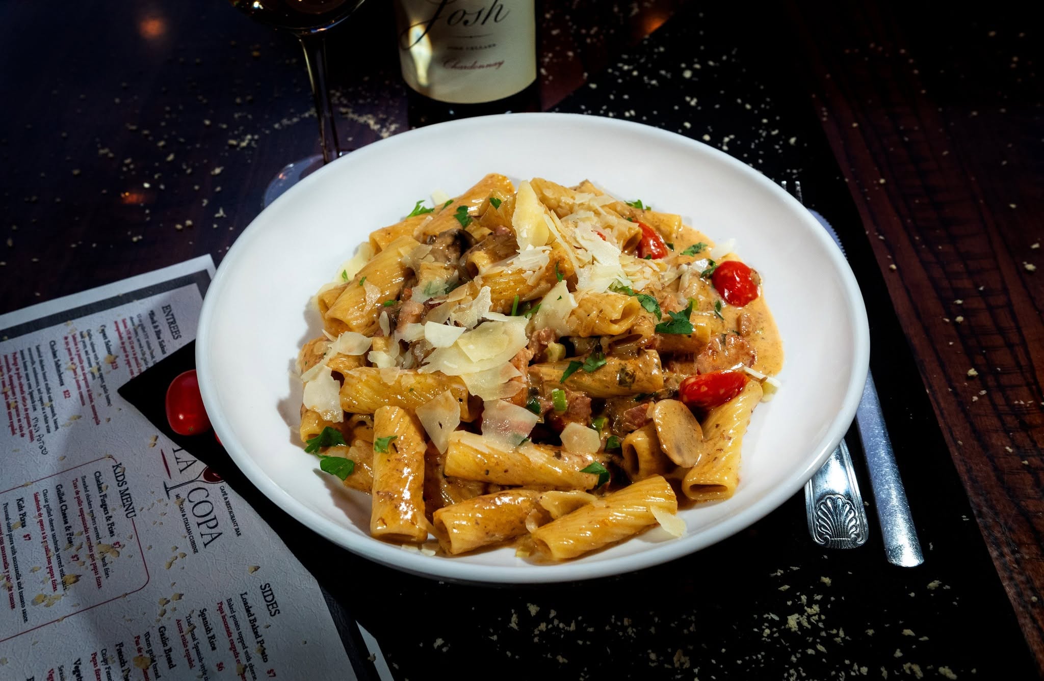 A bowl of short rib rigatoni at the delicious La Copa Cafe in Downtown Lynn, MA.